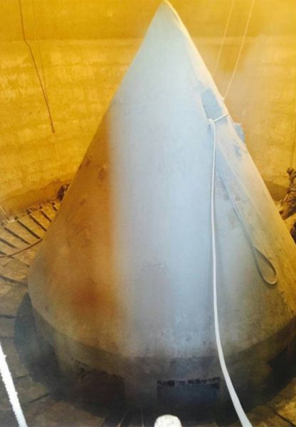 水泥库清库，清理钢板仓