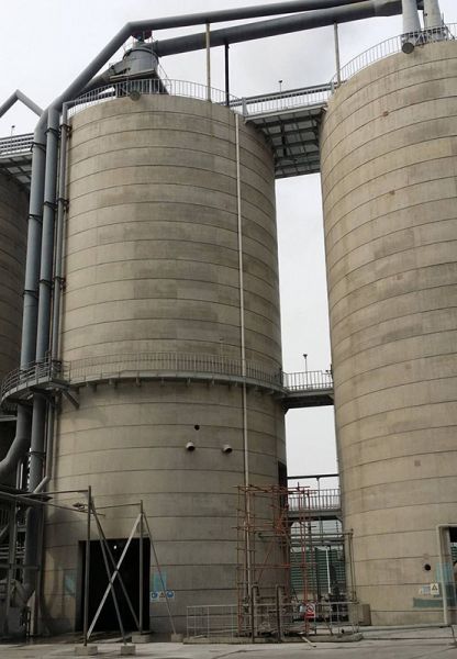 水泥库清库，清理钢板仓