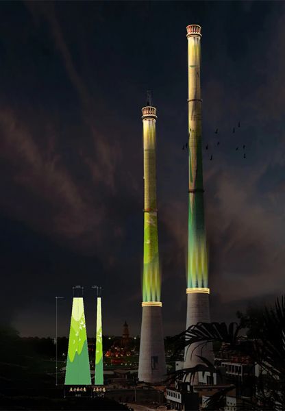 烟囱美化、烟囱彩绘