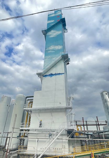 烟囱美化、烟囱彩绘