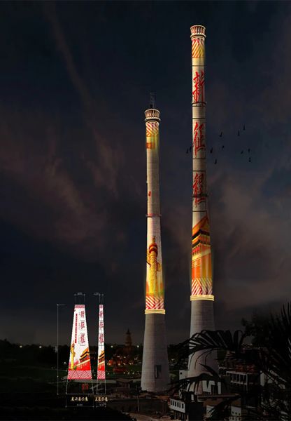 烟囱刷航标、烟囱刷涂料