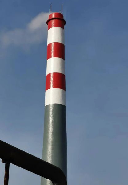 烟囱刷航标、烟囱刷涂料