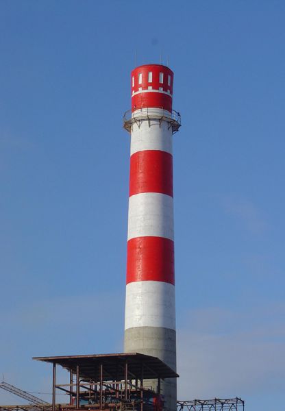 烟囱刷航标、烟囱刷涂料