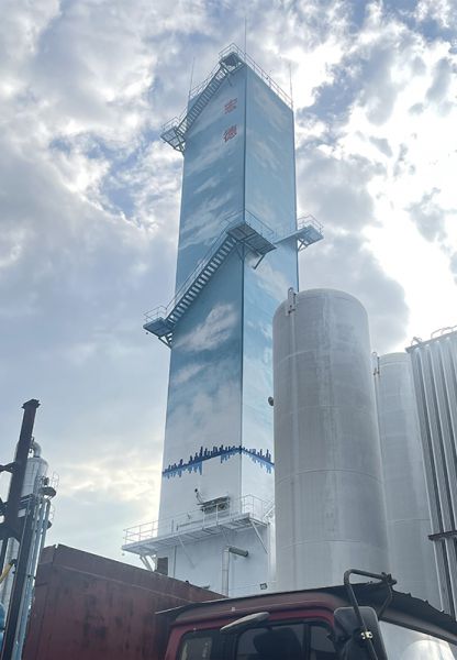 烟囱刷航标、烟囱刷涂料