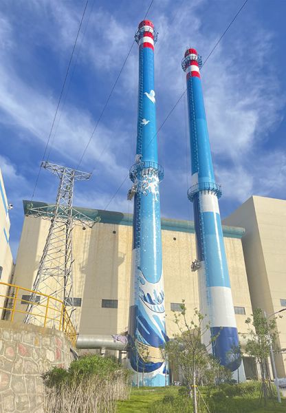 烟囱刷航标、烟囱刷涂料