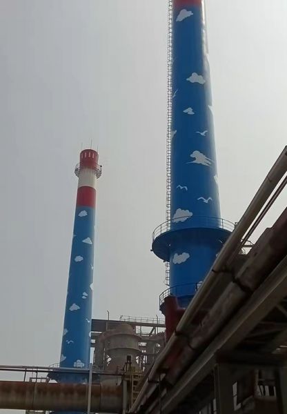 烟囱刷航标、烟囱刷涂料