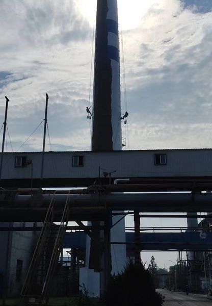 烟囱刷航标、烟囱刷涂料