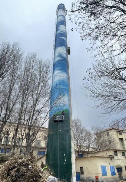 烟囱刷航标、烟囱刷涂料