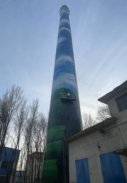 烟囱刷航标、烟囱刷涂料