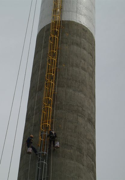 烟囱刷航标、烟囱刷涂料