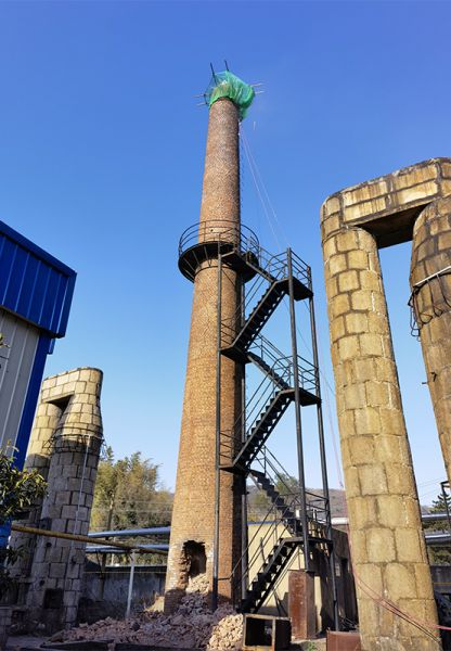 烟囱拆除，水塔拆除